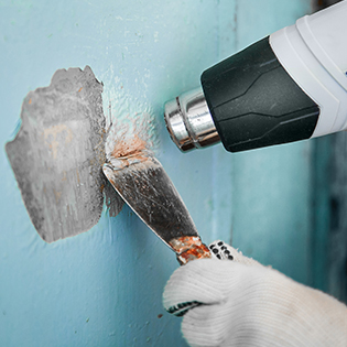 Removing paint with thermal cleaning